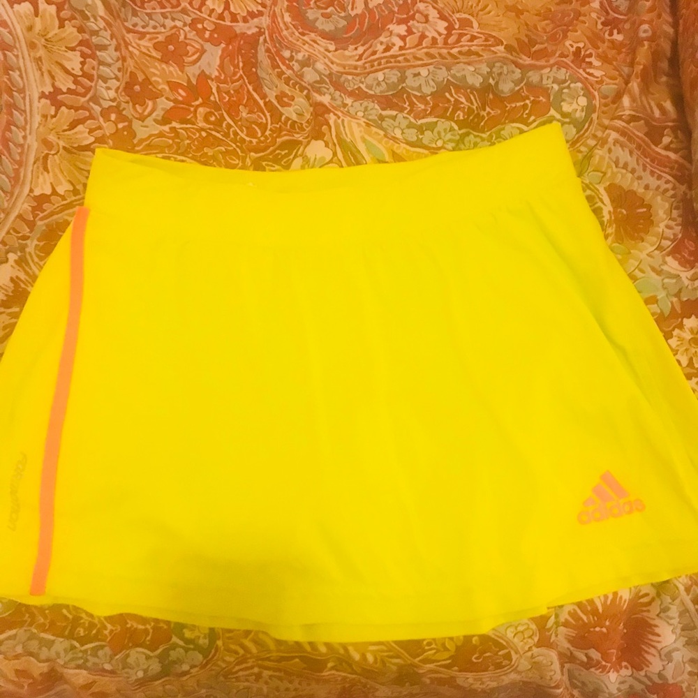 Adidas bright yellow tennis skirt. Size xs.